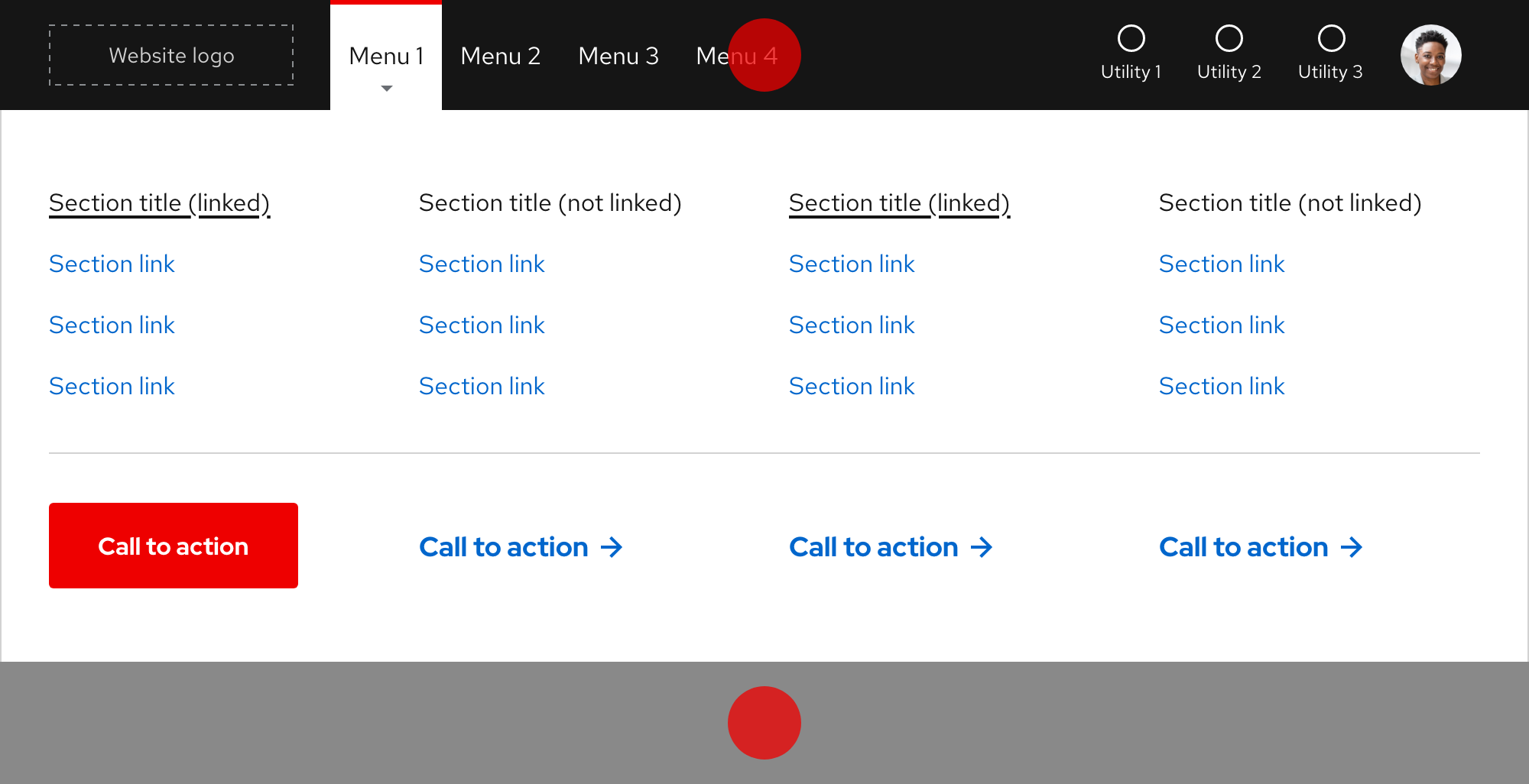 Primary navigation - collapsing the expandable tray