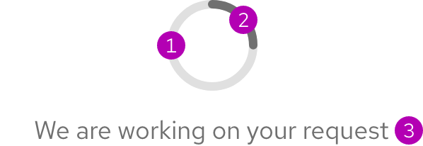 Anatomy of a spinner with annotations; number 1 is pointing to the track, number 2 is pointing to the indicator, and number 3 is pointing to the optional text label